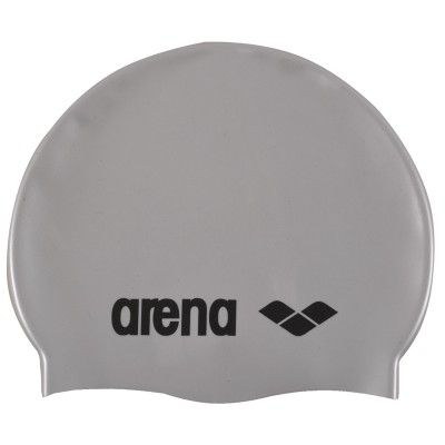 ARENA SWIM CLASSIC SILICONE CAP SENIOR - SILVER/BLACK