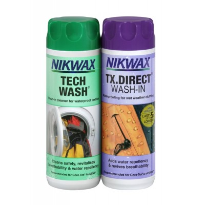 NIKWAX TECH WASH/TX DIRECT WASH-IN TWIN PACK 300ML